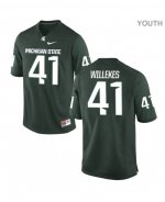 Youth Charles Willekes Michigan State Spartans #41 Nike NCAA Green Authentic College Stitched Football Jersey KI50H56GD